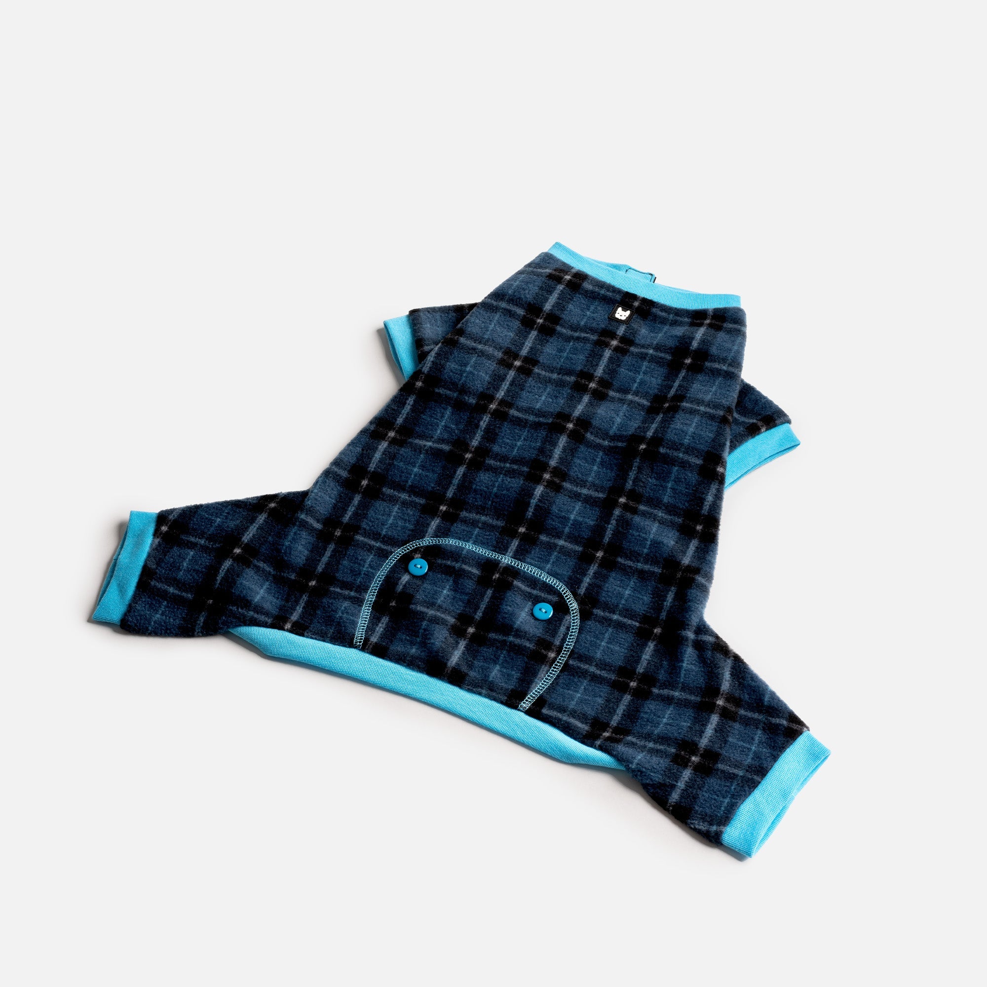 Blue Plaid Dog Pajamas – Soft & Cozy Pet Onesie for Ultimate Comfort