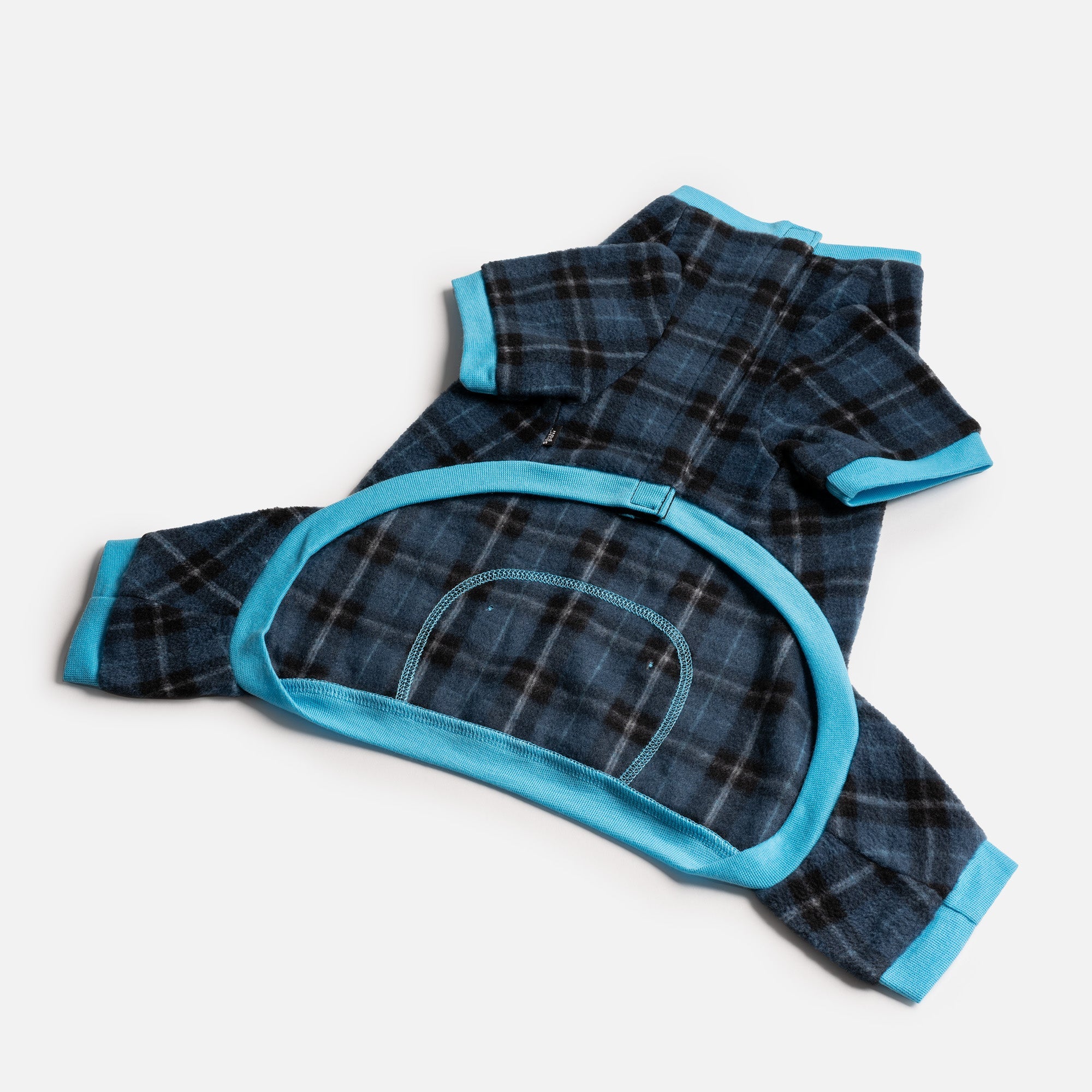 Blue Plaid Dog Pajamas – Soft & Cozy Pet Onesie for Ultimate Comfort