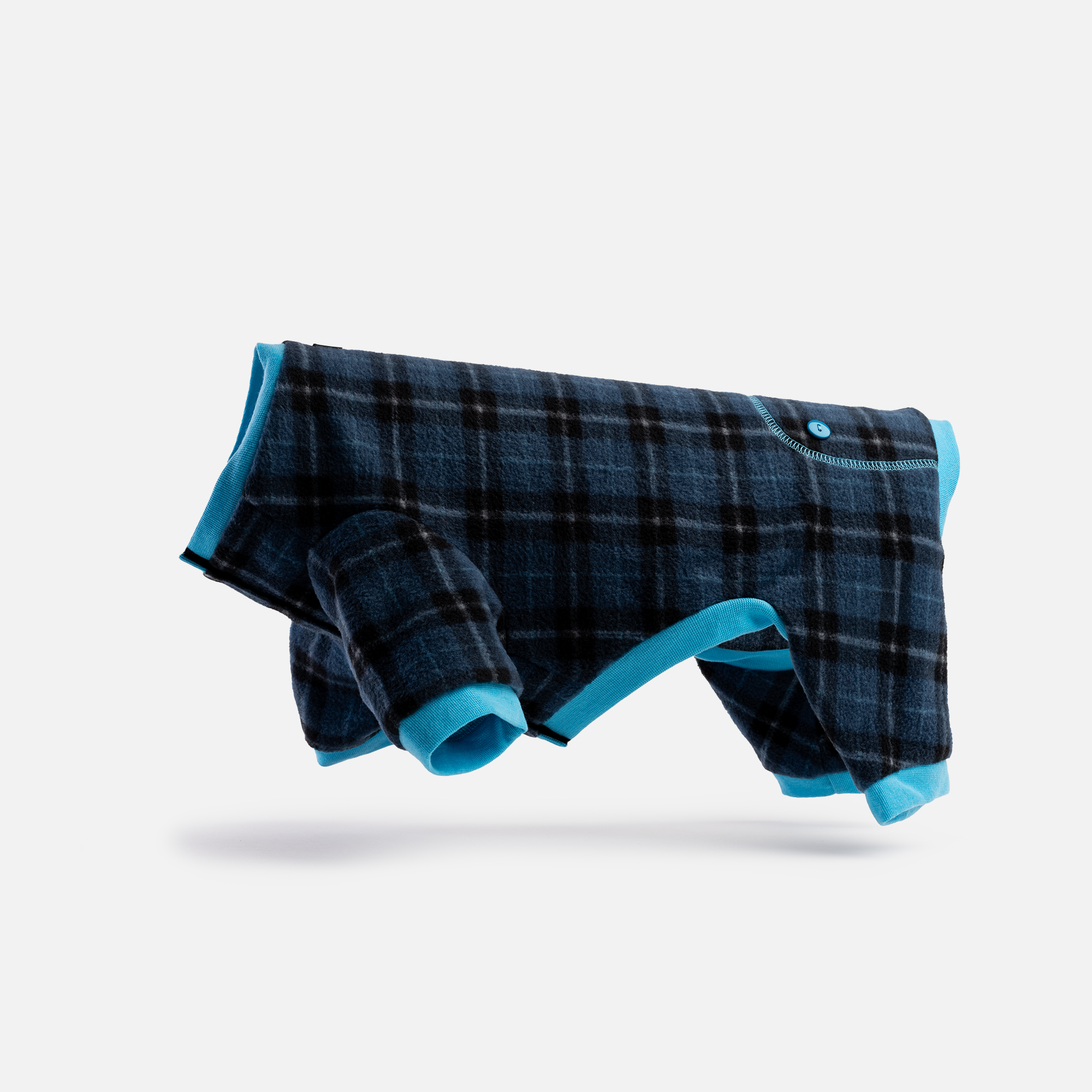 Blue Plaid Dog Pajamas – Soft & Cozy Pet Onesie for Ultimate Comfort