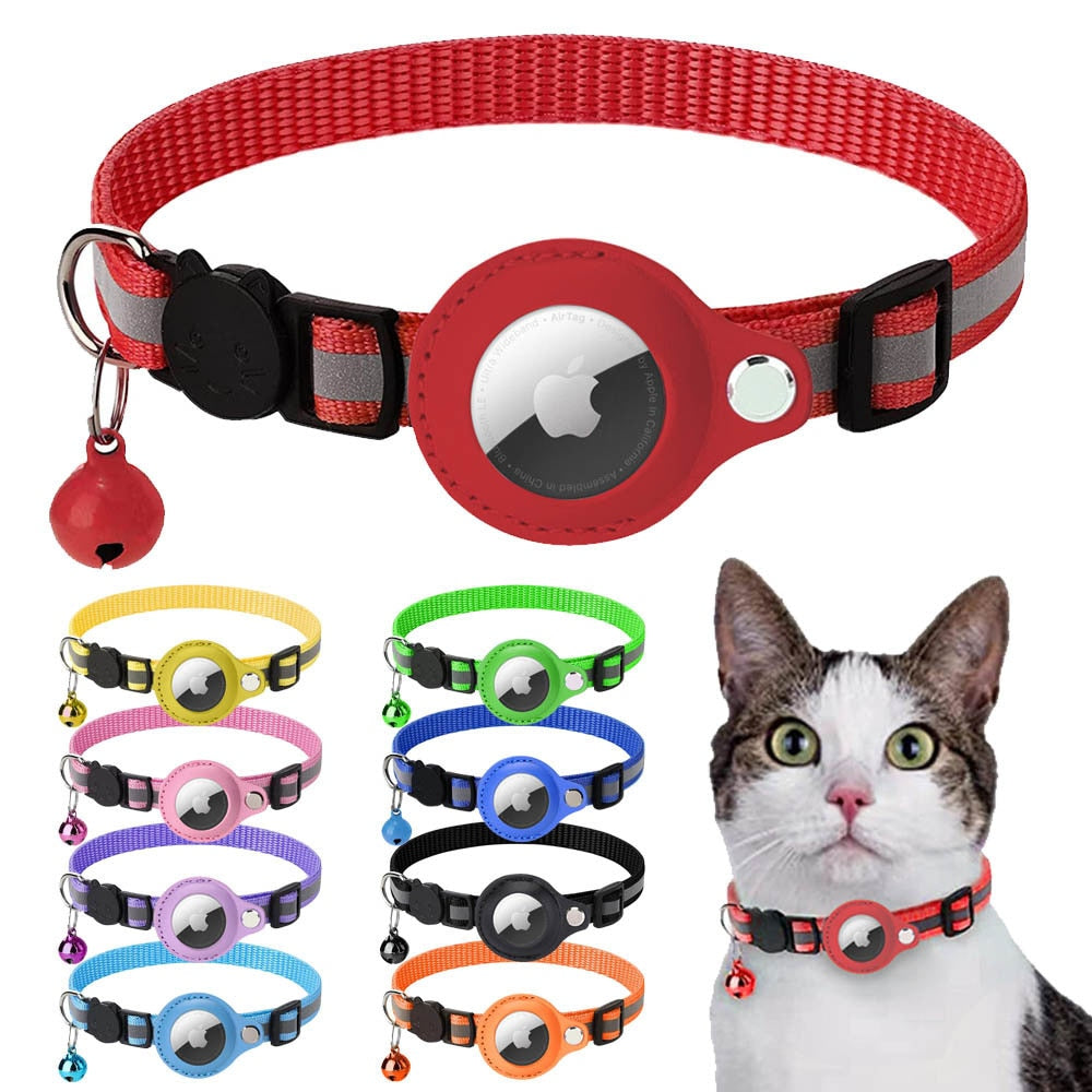 Airtag Case Collar for Cats and Dogs - Reflective